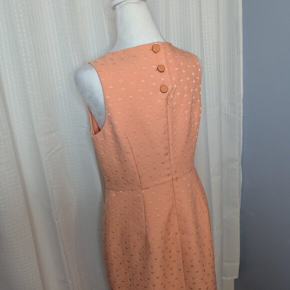 The Limited Sheath Dress, Sleeveless, Peach, Fully Lined, Size 8 - Picture 4 of 9